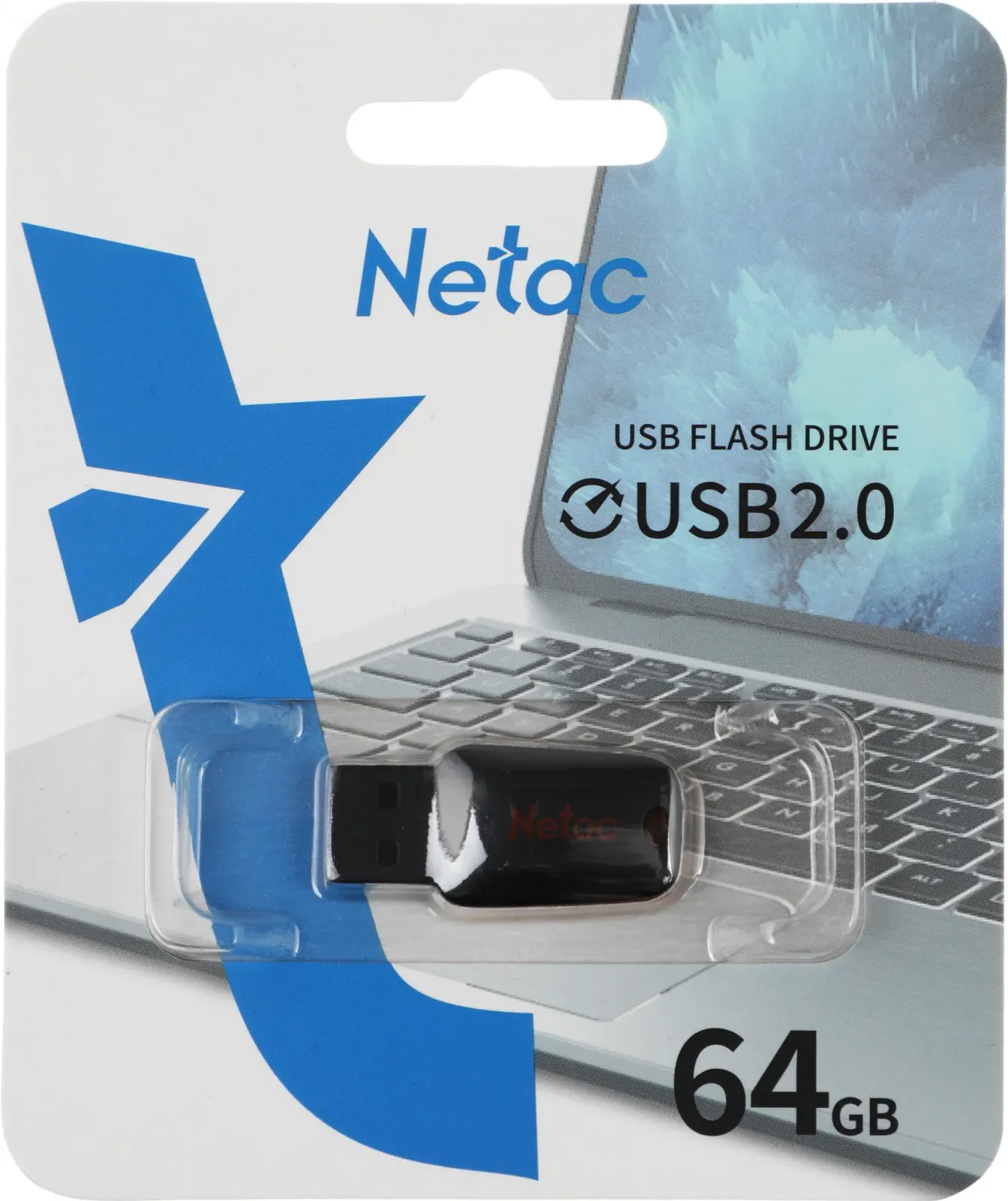 Флеш Диск Netac 64Gb U197 NT03U197N-064G-20BK USB2.0 черный/красный, 64 ГБ - фото 4