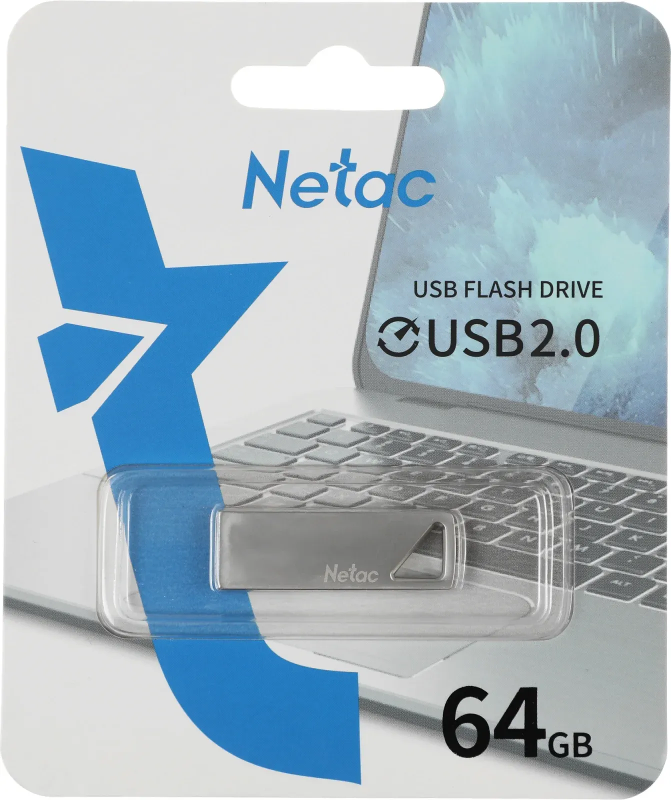 Флеш Диск Netac 64Gb U326 NT03U326N-064G-20PN USB2.0 серебристый, 64 ГБ - фото 2