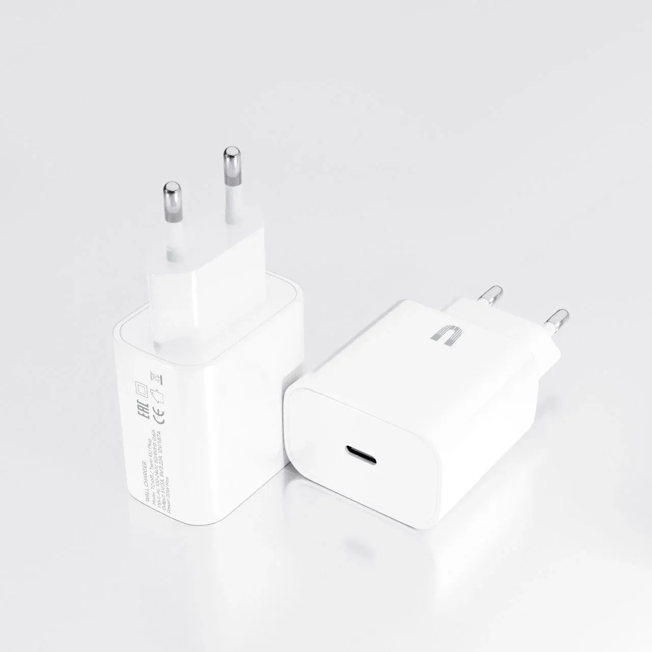 Сетевое зар./устр. Uzay 20W 3A+2.22A+1.67A PD USB-C универсальное белый UZ-WC20-TC-015-WH