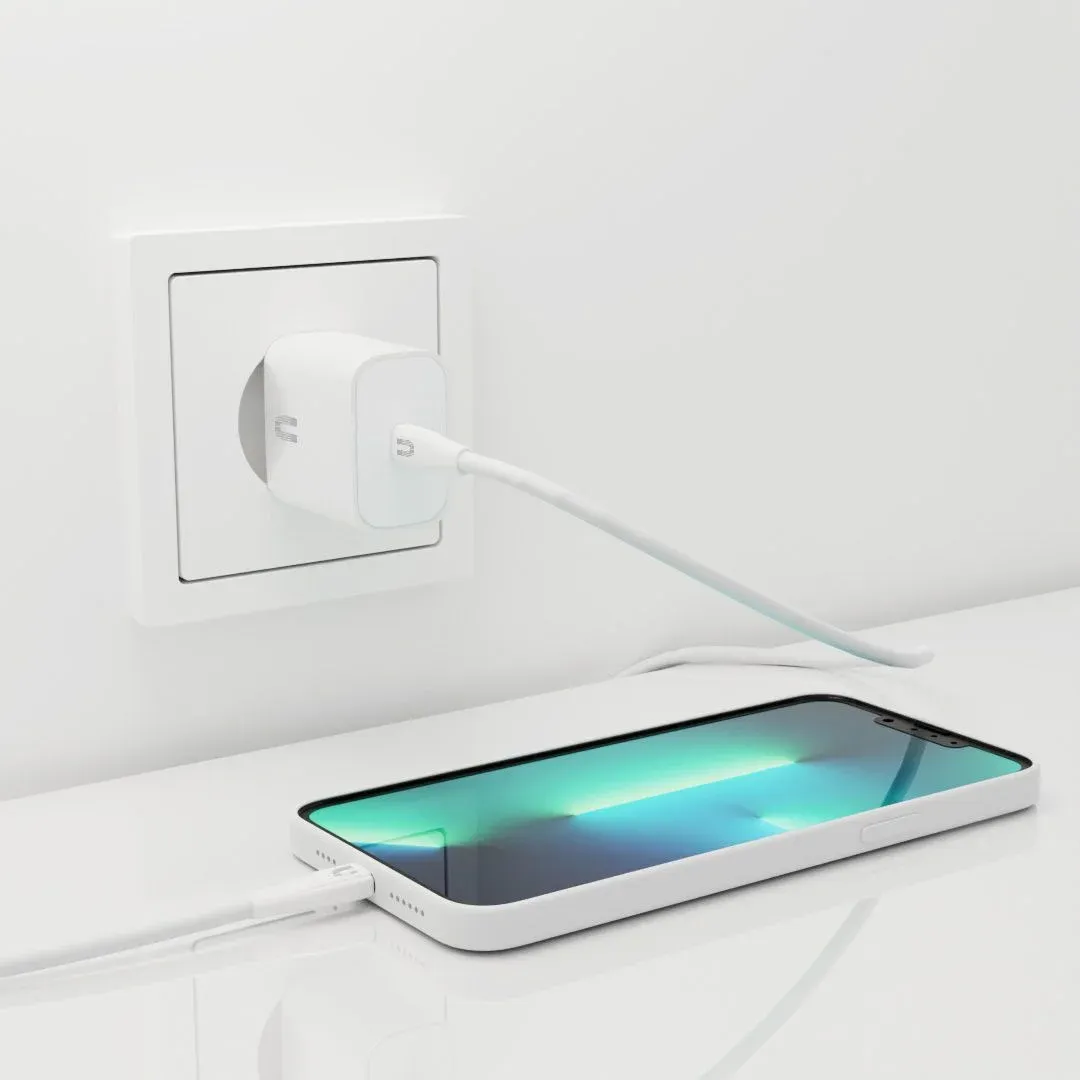 Сетевое зар./устр. Uzay 20W 3A+2.22A+1.67A PD USB-C универсальное белый UZ-WC20-TC-015-WH - фото 2
