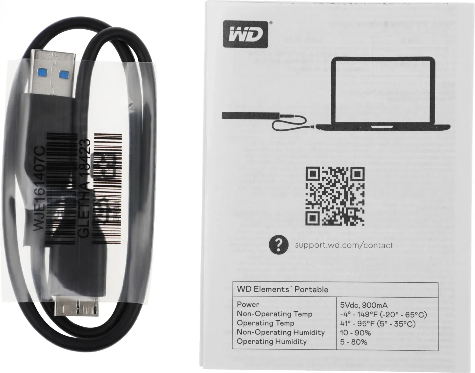 Жесткий диск WD USB3.0 2TB WDBU6Y0020BBK-WESN Elements Portable 2.5 черный - фото 7