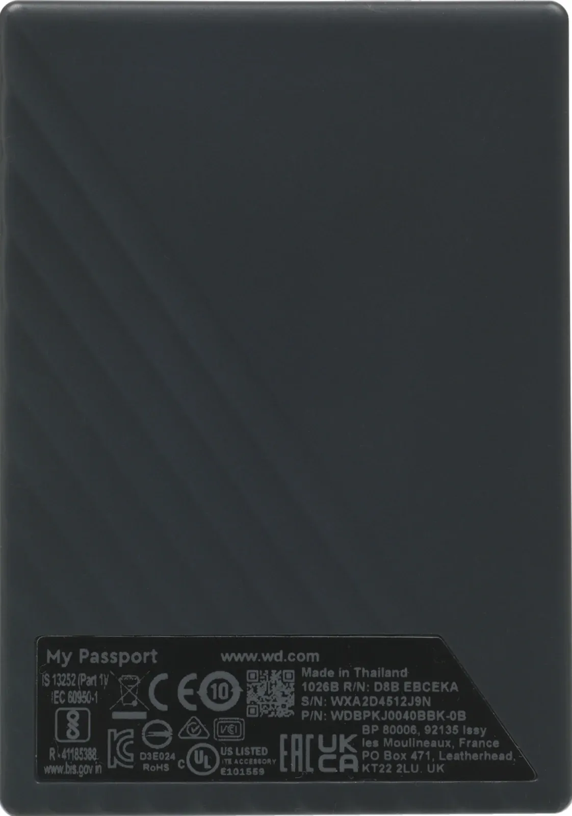 USB WD WDBPKJ0040BBK-WESN черный - фото 3