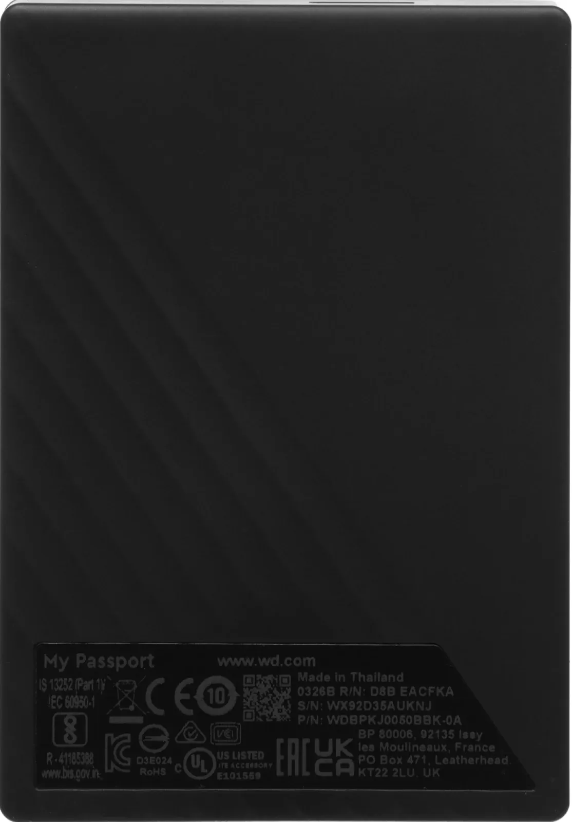 USB WD WDBPKJ0050BBK-WESN черный - фото 3