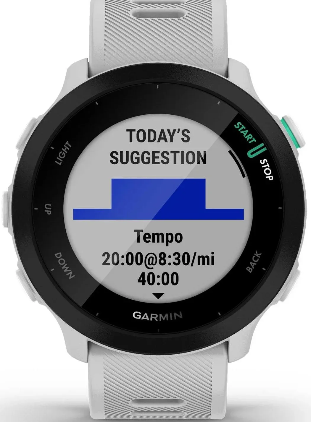 Смарт-часы Garmin Forerunner 55 42мм 1.04 LCD корп.белый рем.белый разм.брасл.:127-220мм 010-02562-11 - фото 5