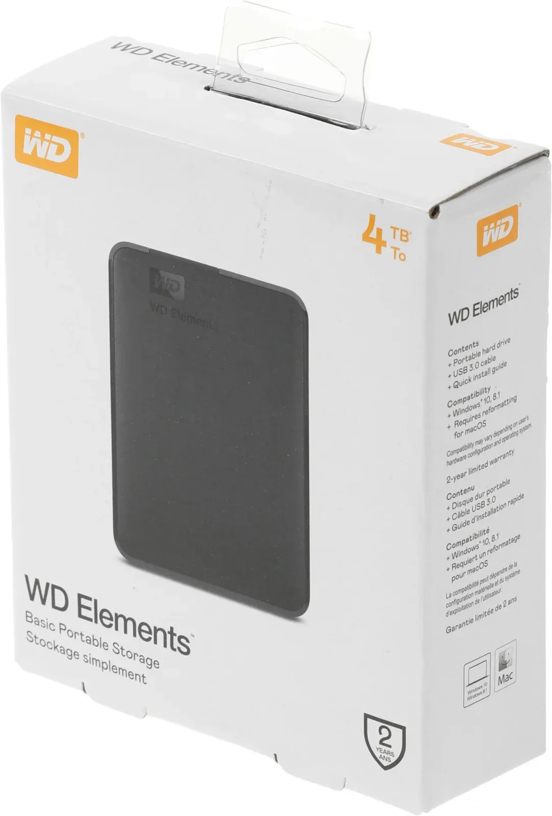 USB WD WDBU6Y0040BBK-WESN черный - фото 1