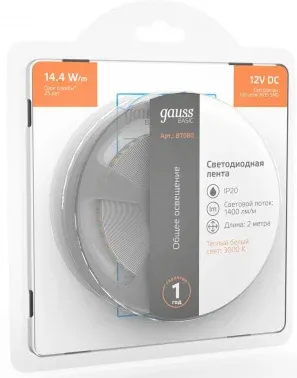 Лента светодиод. Gauss Basic 2м BT080 - фото 5