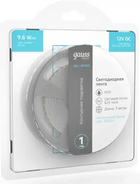 Лента светодиод. Gauss Basic 3м BT063 - фото 6