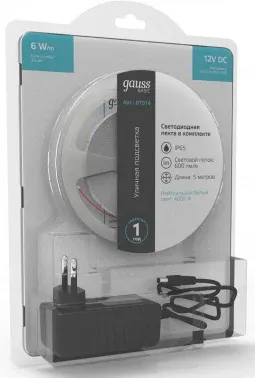 Лента светодиод. Gauss Basic 5м BT014 - фото 6