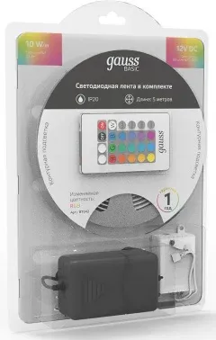 Лента светодиод. Gauss Basic 5м BT042 - фото 7