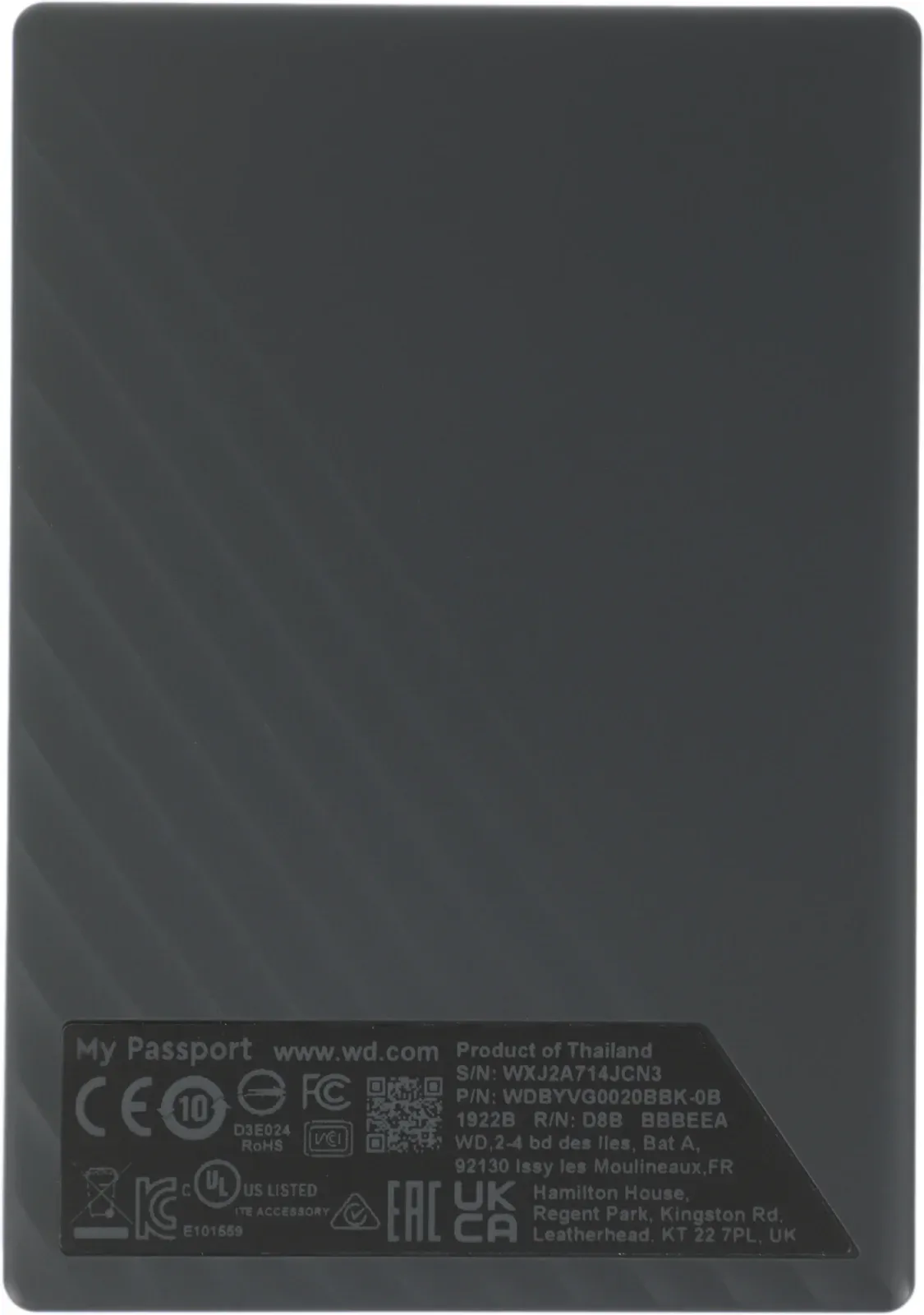 USB WD WDBYVG0020BBK-WESN черный - фото 4
