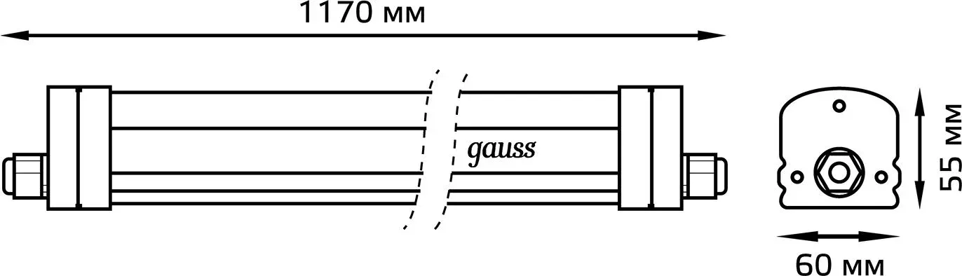 Светильник Gauss Universal 843425336 36Вт 6500K белый - фото 5