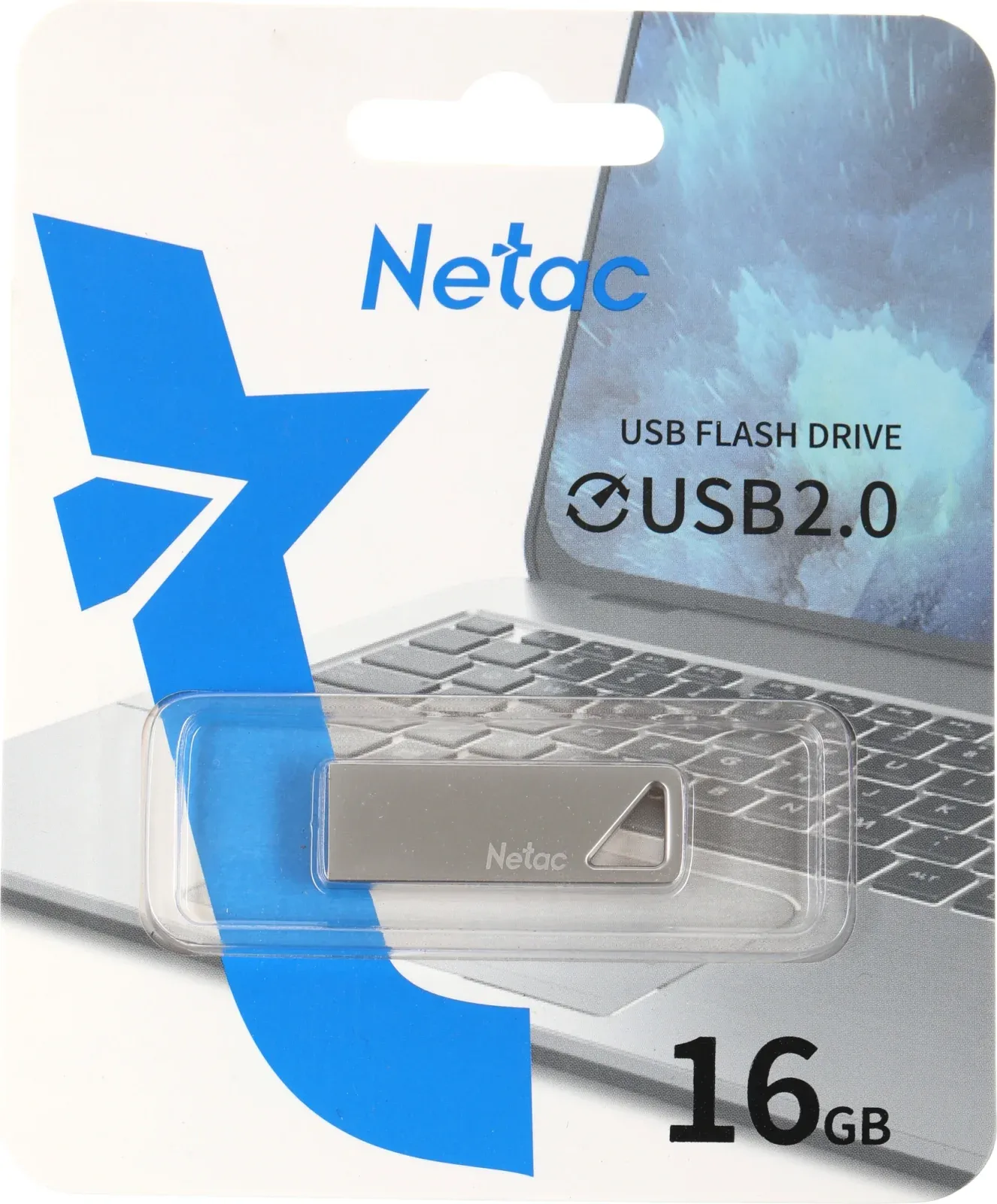 Флеш Диск Netac 16Gb U326 NT03U326N-016G-20PN USB2.0 серебристый, 16 ГБ - фото 2