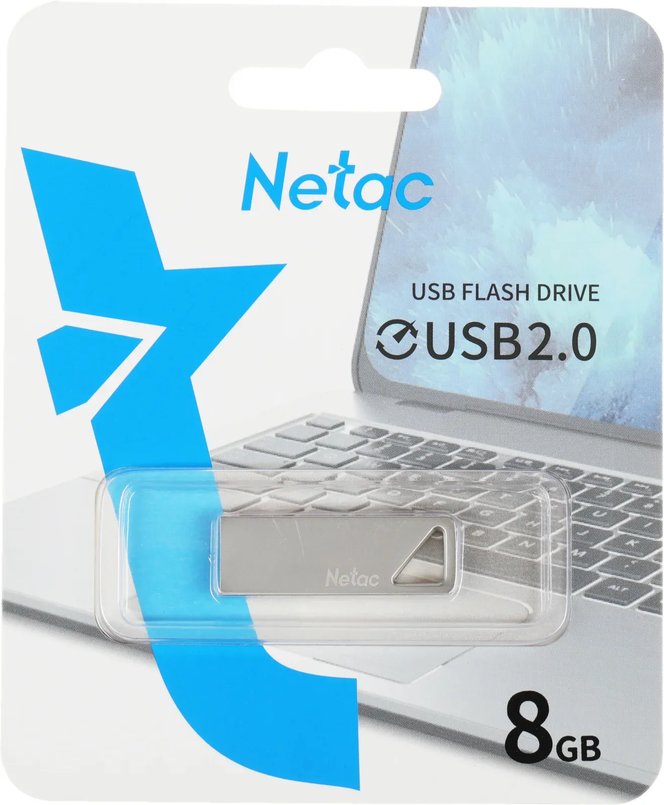 Флеш Диск Netac 8Gb U326 NT03U326N-008G-20PN USB2.0 серебристый, 8 ГБ - фото 2