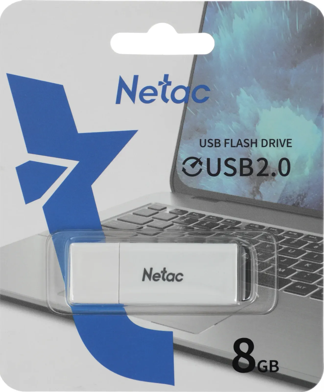 Флеш Диск Netac 8Gb U185 NT03U185N-008G-20WH USB2.0 белый, 8 ГБ - фото 5