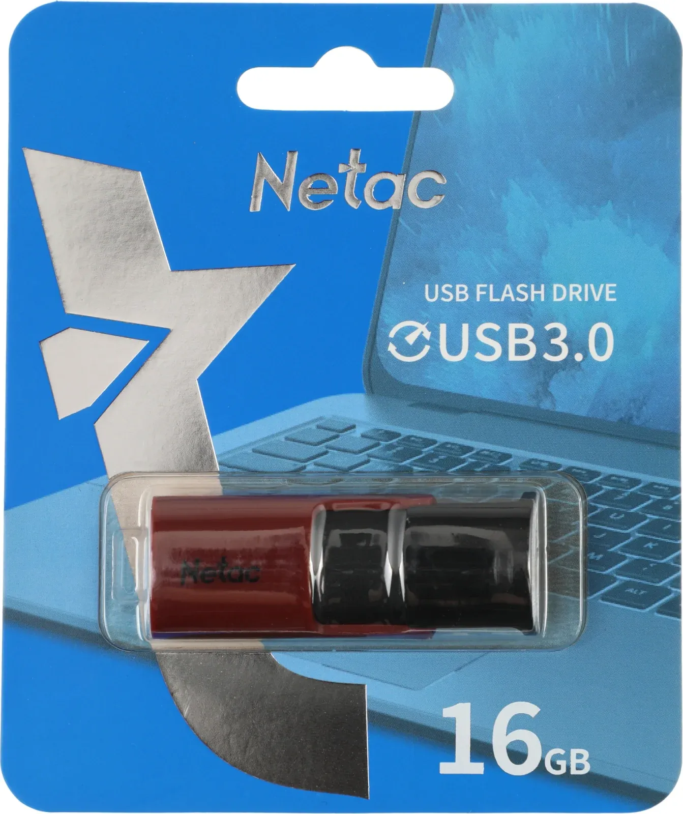 Флеш Диск Netac 16Gb U182 NT03U182N-016G-30RE USB3.0 красный/черный, 16 ГБ - фото 3