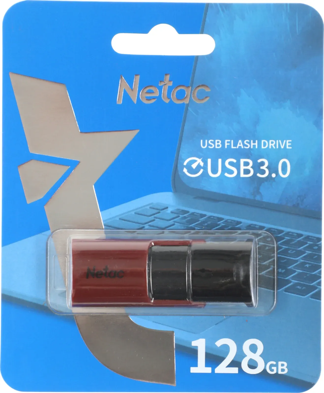 Флеш Диск Netac 128Gb U182 NT03U182N-128G-30RE USB3.0 красный/черный, 128 ГБ - фото 3