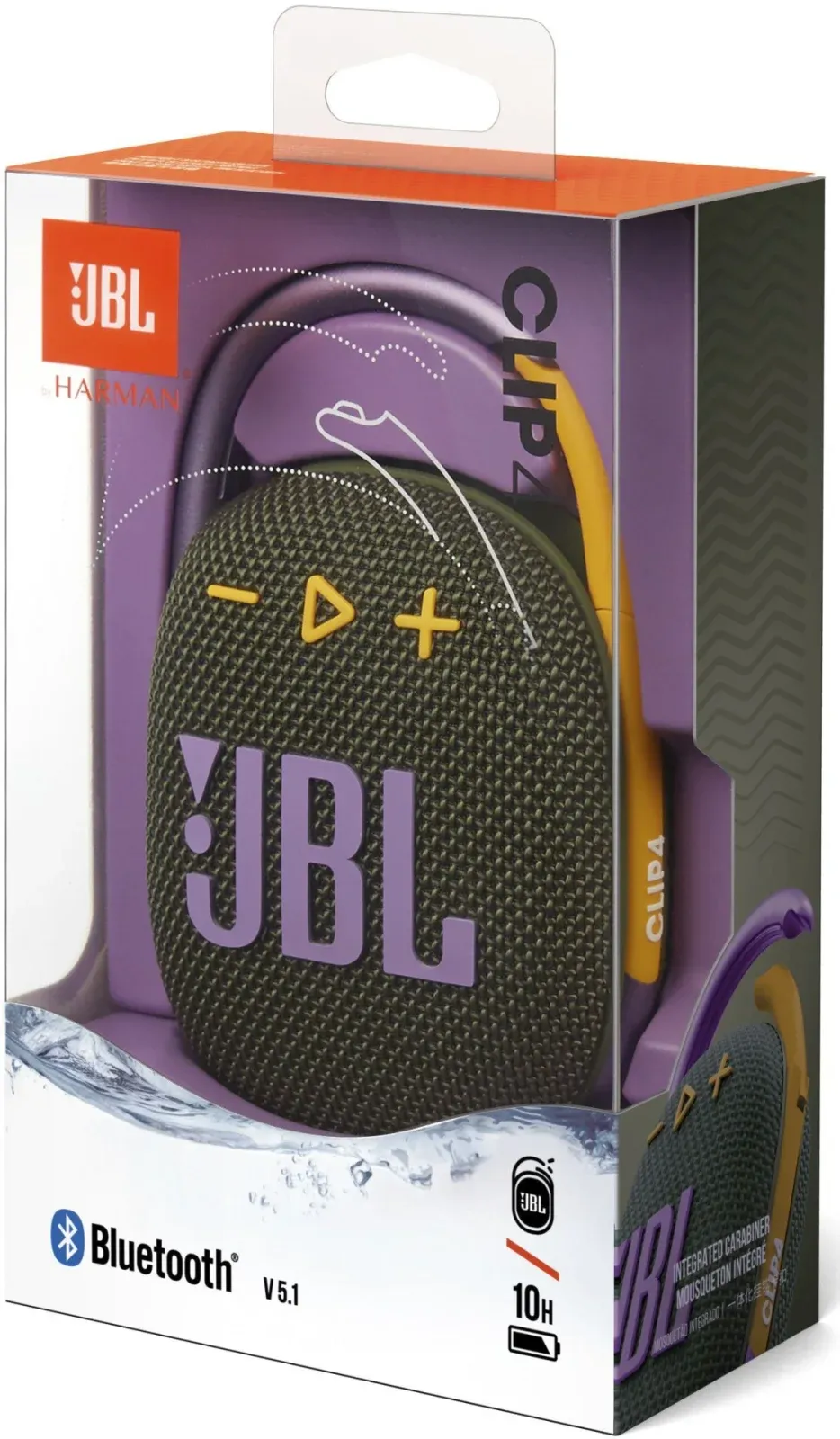 Портативная акустика JBL Clip 4 зеленый - фото 4