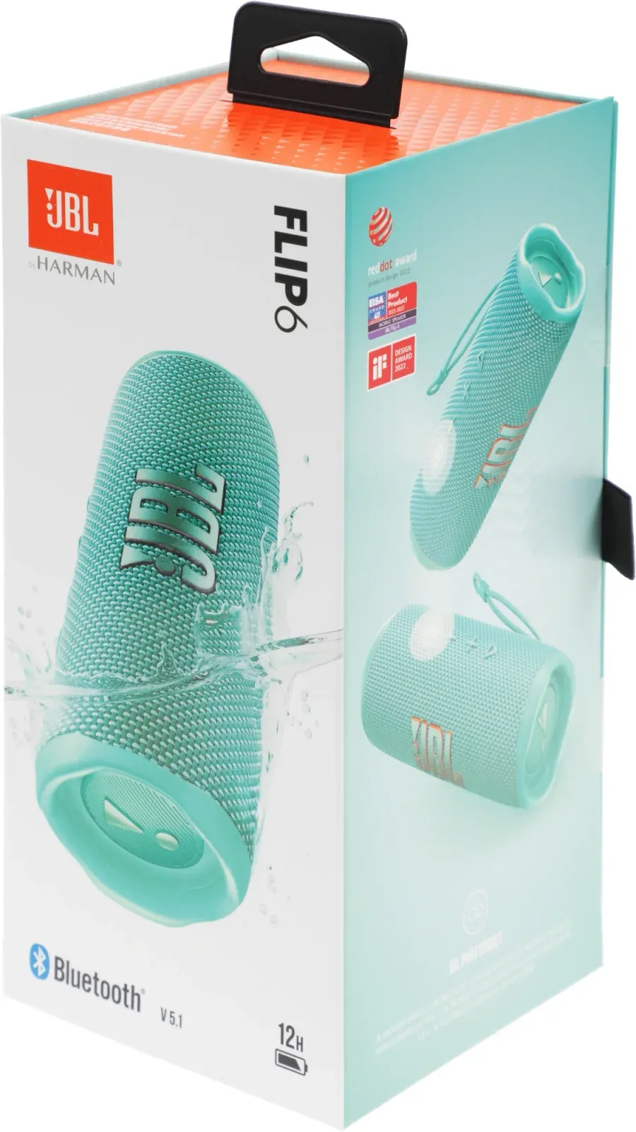 Колонка порт. JBL Flip 6 бирюзовый 30W 1.0 BT 10м 4800mAh JBLFLIP6TEAL - фото 8