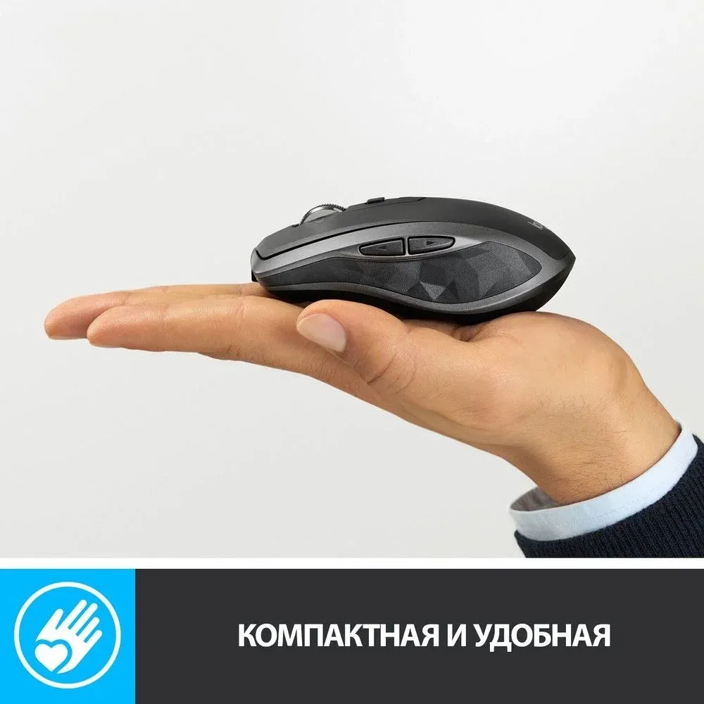 Мышь Logitech MX Anywhere 2S графитовый оптическая 4000dpi беспров. BT/Radio USB 7but 910-006211 - фото 5
