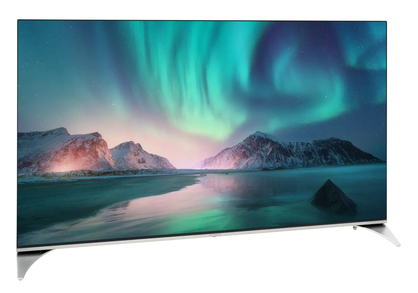 Телевизор QLED Hyundai 50 H-LED50QBU7500 Android TV Frameless черный/серебристый 4K Ultra HD 60Hz DVB-T DVB-T2 DVB-C DVB-S DVB-S2 USB WiFi Smart TV - фото 2