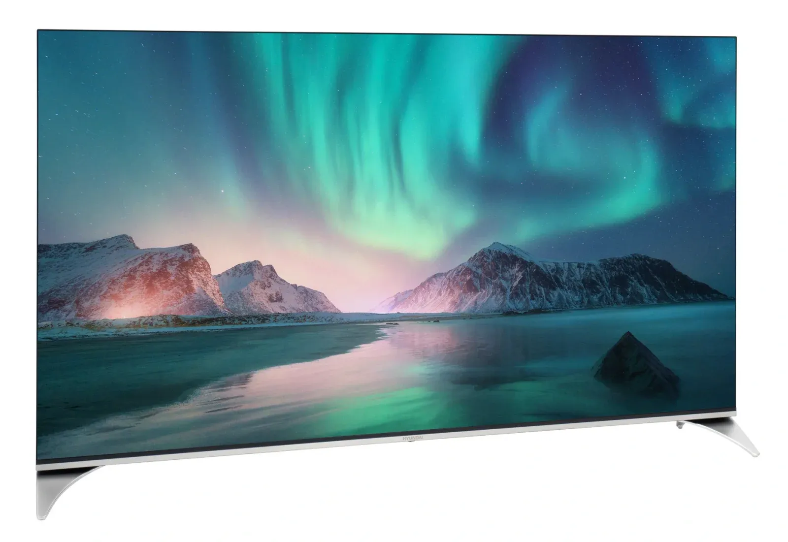 Телевизор QLED Hyundai 55 H-LED55QBU7500 Android TV Frameless черный/серебристый 4K Ultra HD 60Hz DVB-T DVB-T2 DVB-C DVB-S DVB-S2 USB WiFi Smart TV - фото 2