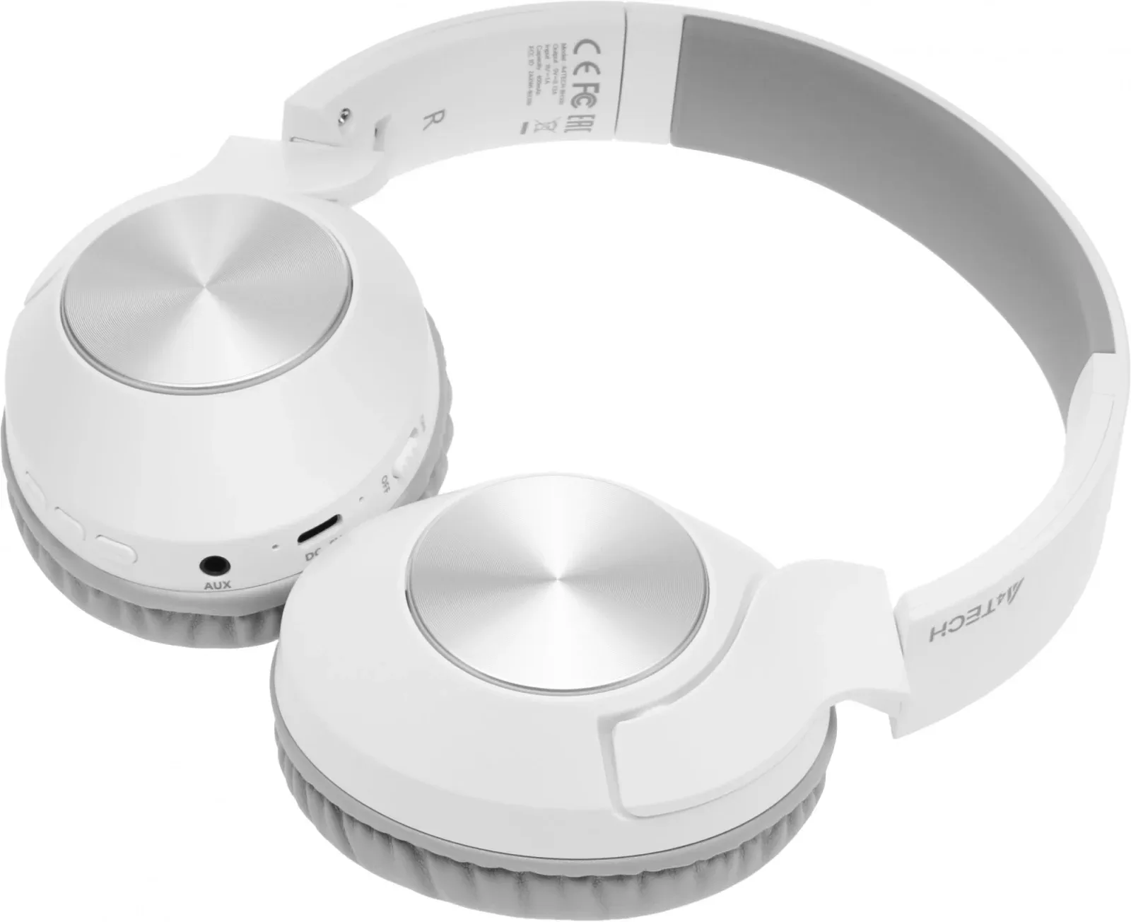 Наушники мониторные A4Tech 2Drumtek BH300 1м белый/серый беспроводные bluetooth оголовье BH300 GRAYISH WHITE - фото 5