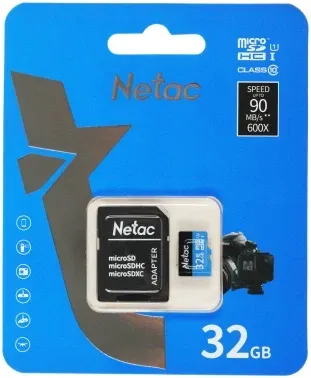 Флеш карта microSDHC 32GB Netac NT02P500STN-032G-R P500 + adapter - фото 6