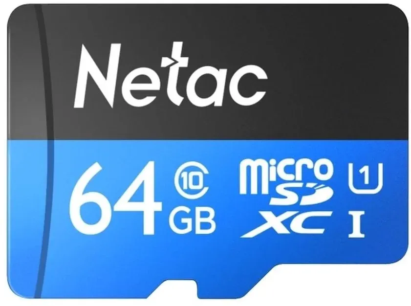 Флеш карта microSDXC 64GB Netac NT02P500STN-064G-R P500 + adapter - фото 1