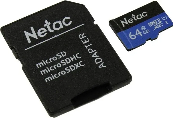 Флеш карта microSDXC 64GB Netac NT02P500STN-064G-R P500 + adapter - фото 5