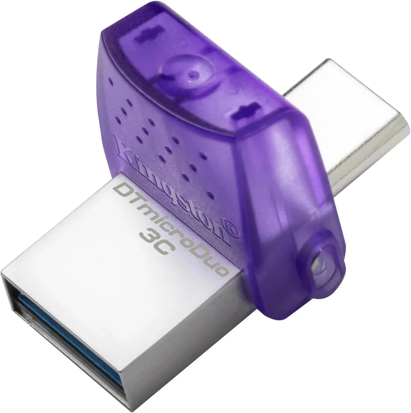 Флеш Диск Kingston 64Gb DataTraveler microDuo 3C DTDUO3CG3/64GB USB3.0 фиолетовый, 64 ГБ - фото 5