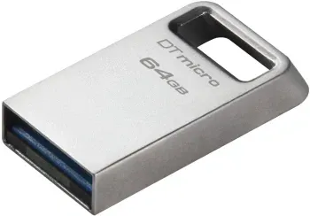 Флеш Диск Kingston 64Gb DataTraveler Micro DTMC3G2/64GB USB3.0 серебристый, 64 ГБ - фото 6