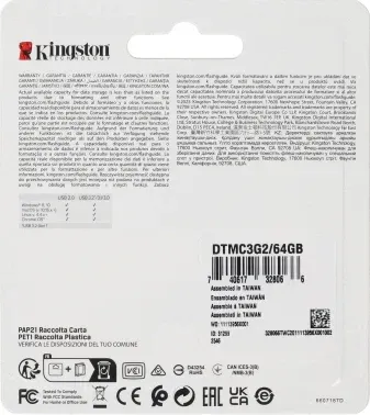 Флеш Диск Kingston 64Gb DataTraveler Micro DTMC3G2/64GB USB3.0 серебристый, 64 ГБ - фото 8