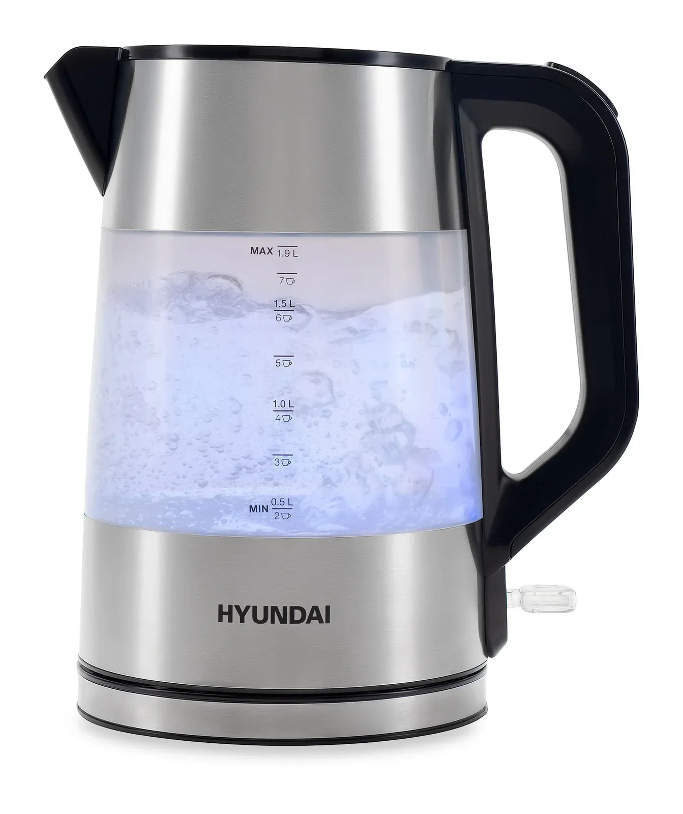 Чайник электрический Hyundai HYK-P4026 1.9л. 2200Вт черный корпус: пластик - фото 2