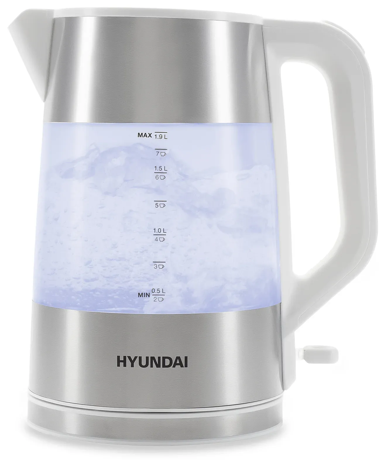 Чайник электрический Hyundai HYK-P4025 1.9л. 2200Вт белый корпус: пластик - фото 2