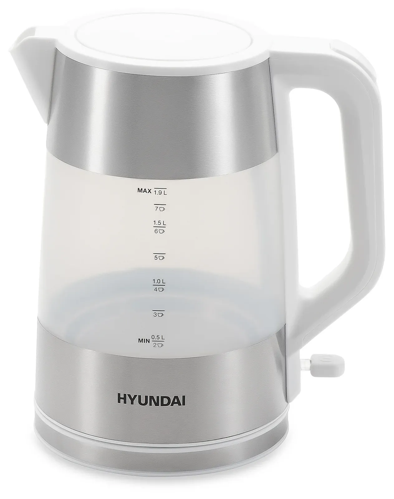 Чайник электрический Hyundai HYK-P4025 1.9л. 2200Вт белый корпус: пластик - фото 3