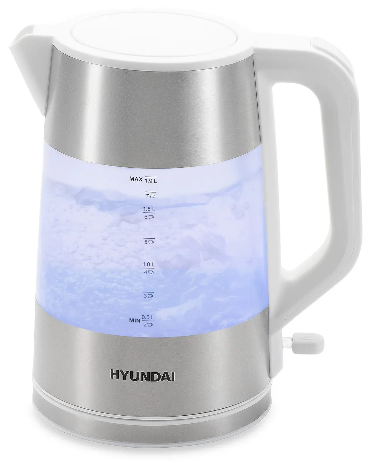 Чайник электрический Hyundai HYK-P4025 1.9л. 2200Вт белый корпус: пластик - фото 4