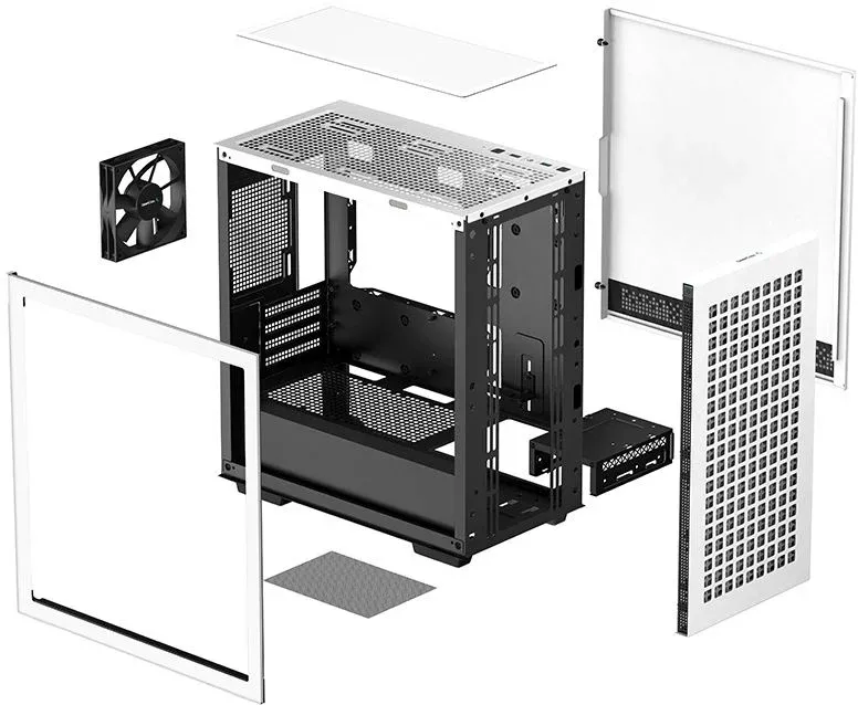 Корпус Deepcool CH370 белый без БП mATX 7x120mm 4x140mm 2xUSB3.0 audio bott PSU - фото 3