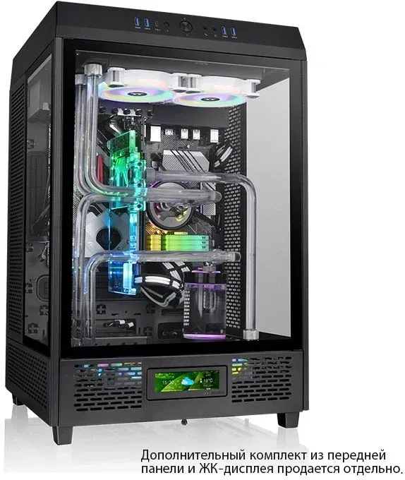 Корпус Thermaltake The Tower 500 черный без БП ATX 11x120mm 5x140mm 4xUSB3.0 audio bott PSU - фото 2