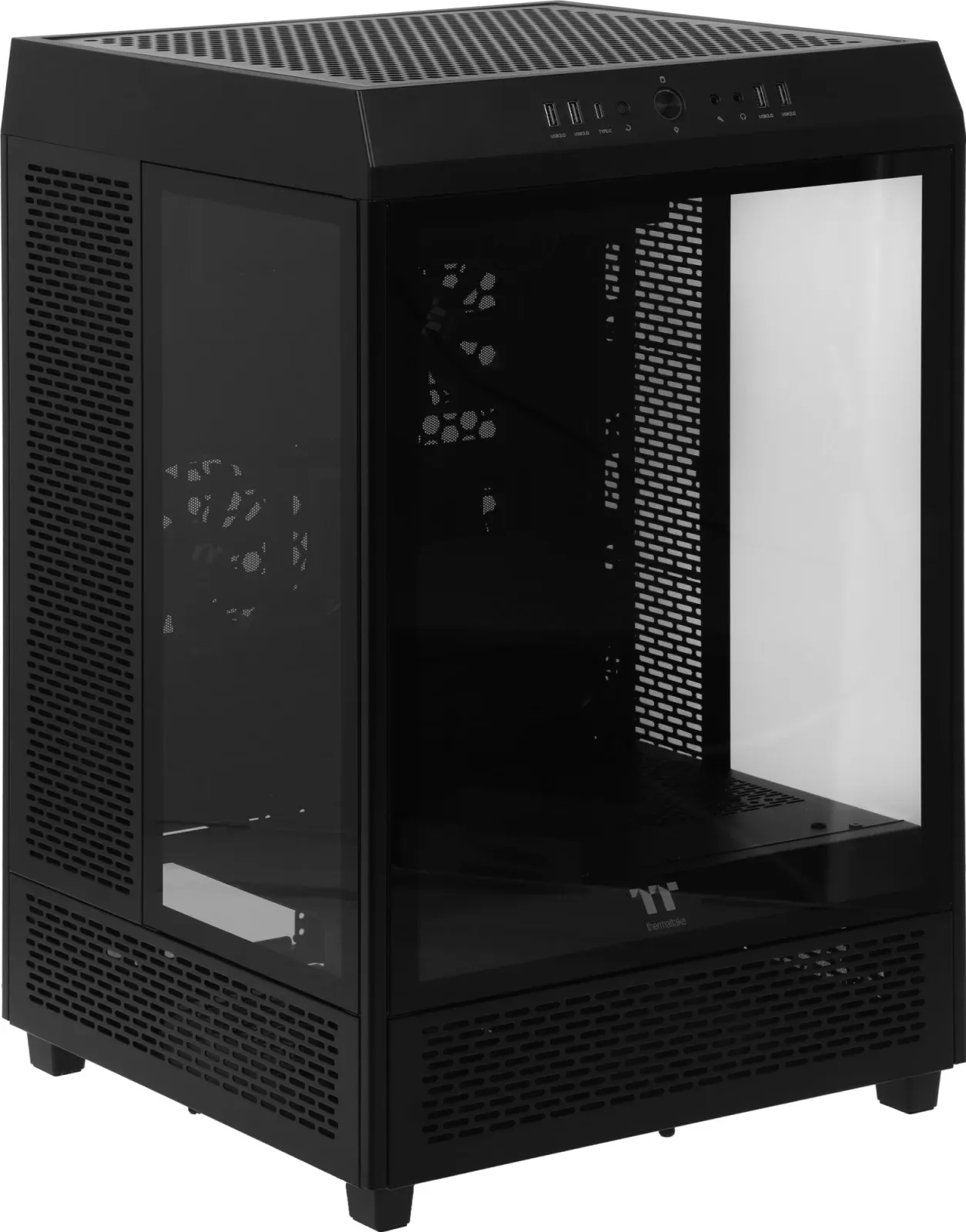 Корпус Thermaltake The Tower 500 черный без БП ATX 11x120mm 5x140mm 4xUSB3.0 audio bott PSU - фото 3