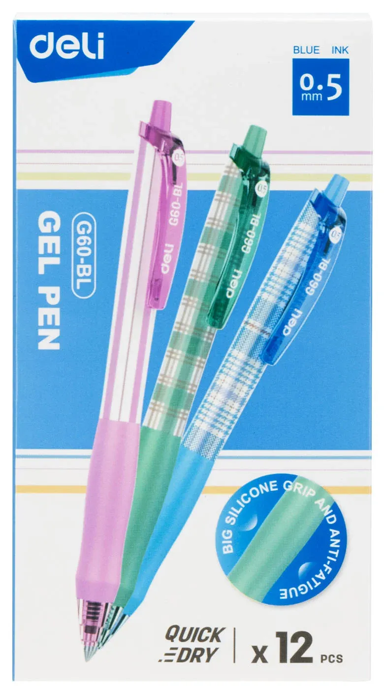 Гелевые ручки DELI EG60-BL - фото 1