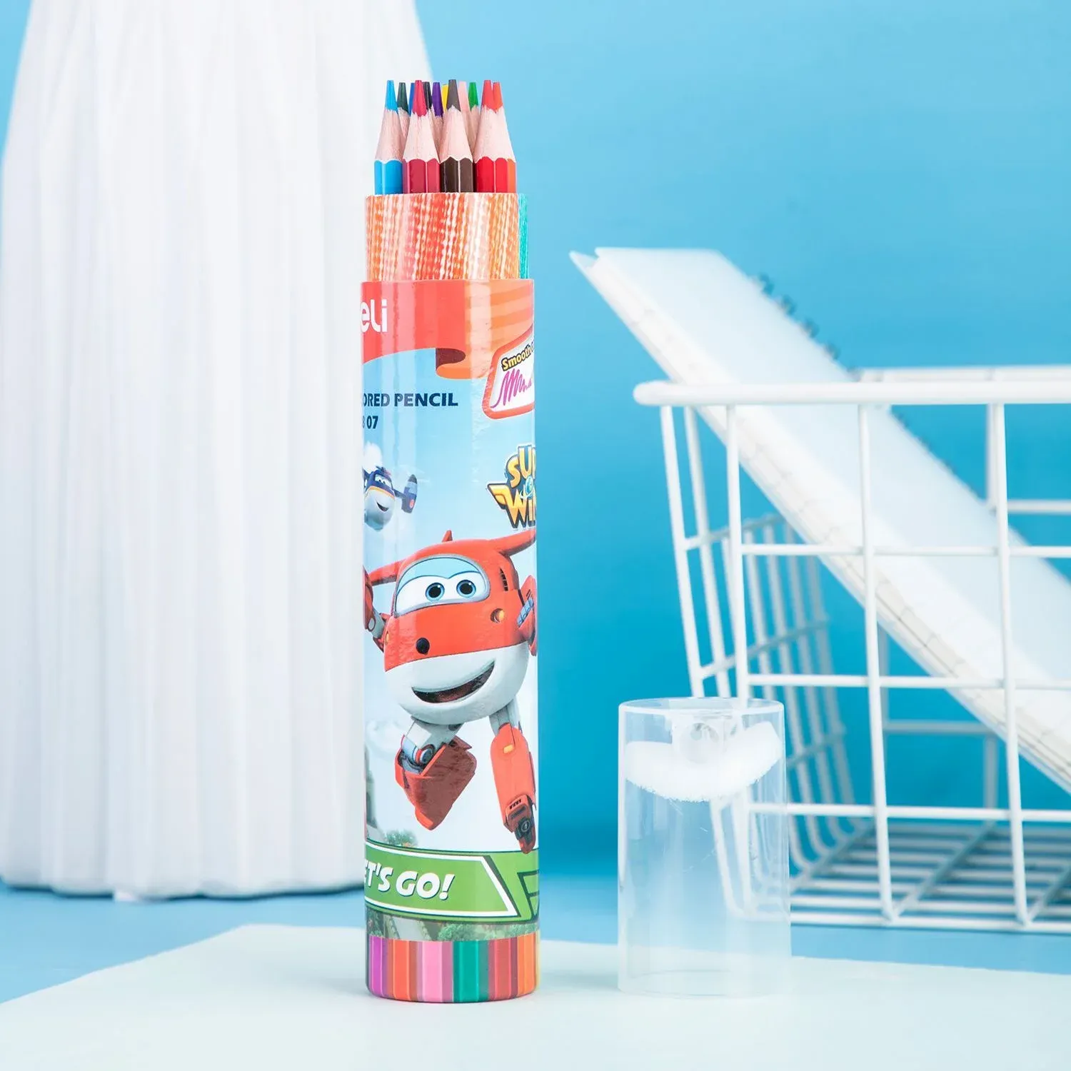 Карандаши цв. Deli EC00807 Super Wings шестигран. тополь 12цв. туба пл. - фото 7