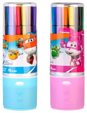 Фломастеры Deli EC150-18 Super Wings 18цв. пластиковая туба - фото 7