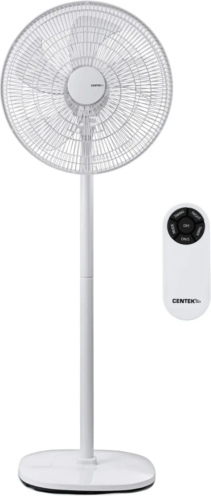 Вентилятор напольный Centek CT-5024 65Вт скоростей:4 ПДУ белый - фото 3