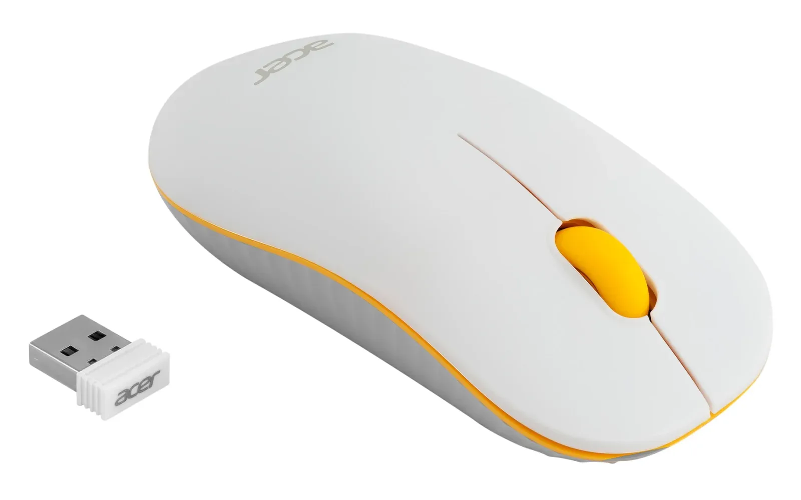 Мышь Acer OMR200 белый/желтый оптическая 1200dpi беспров. USB для ноутбука 3but ZL.MCEEE.020 - фото 5