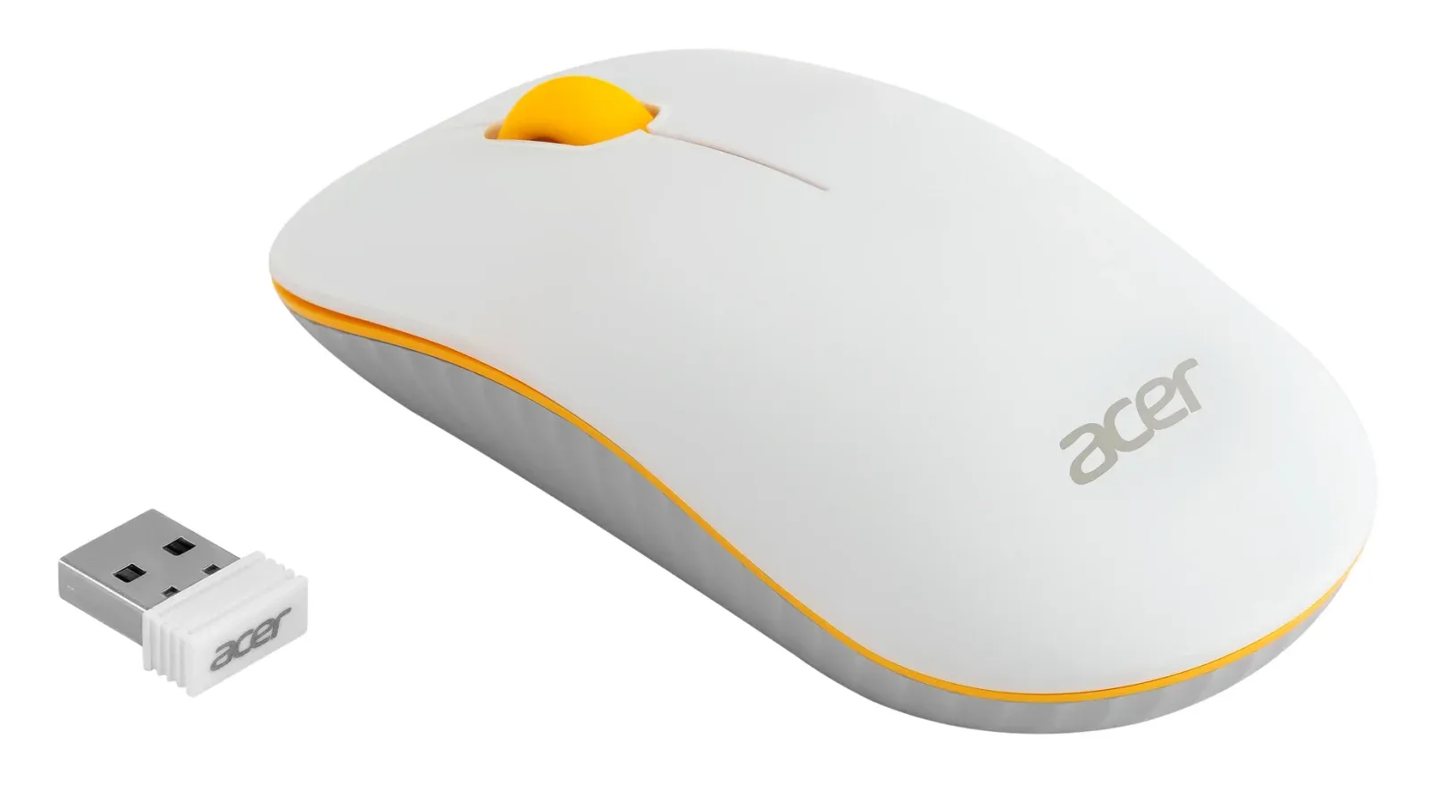 Мышь Acer OMR200 белый/желтый оптическая 1200dpi беспров. USB для ноутбука 3but ZL.MCEEE.020 - фото 6