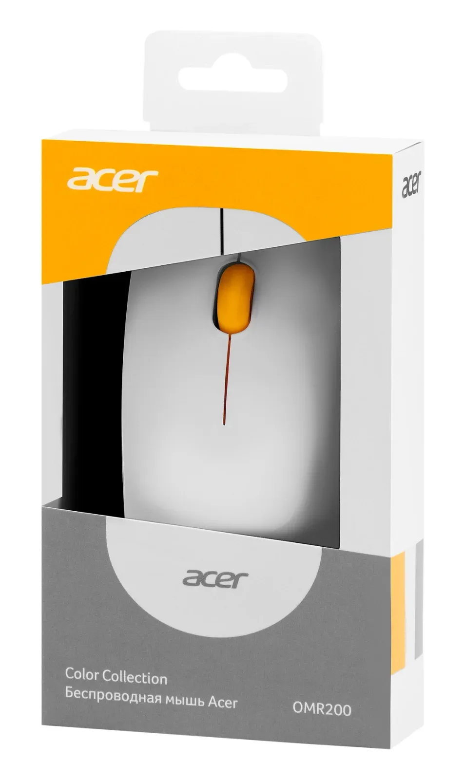 Мышь Acer OMR200 белый/желтый оптическая 1200dpi беспров. USB для ноутбука 3but ZL.MCEEE.020 - фото 8