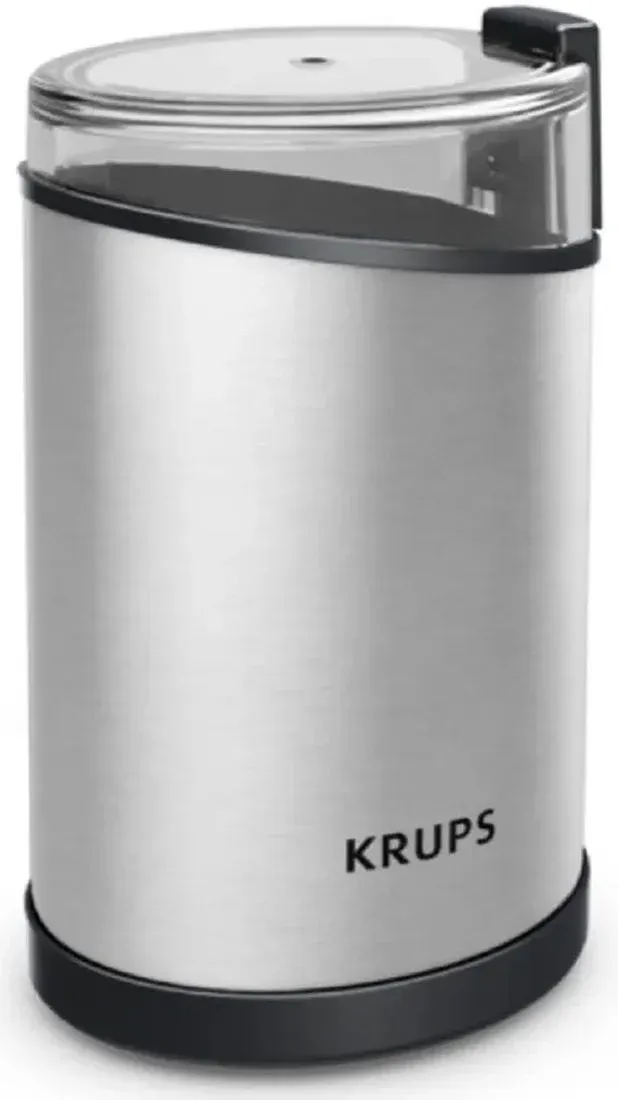 Кофемолка Krups GX204D10 200Вт сист.помол.:ротац.нож вместим.:85гр серебристый/черный - фото 4