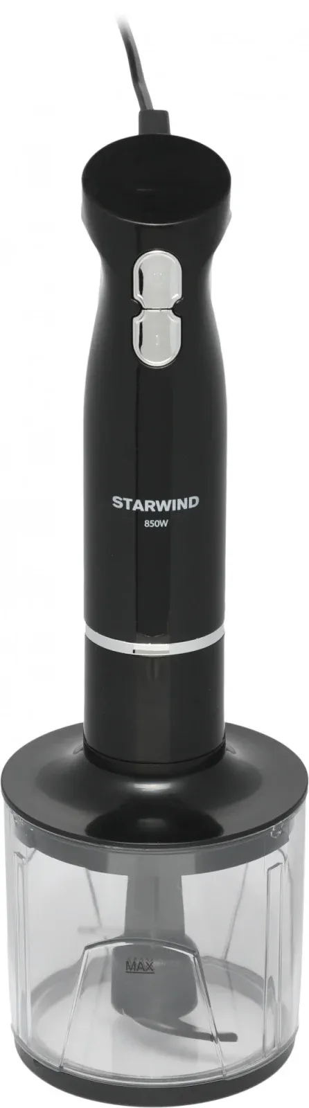 Блендер погружной Starwind SBP2200 850Вт черный/серебристый - фото 5