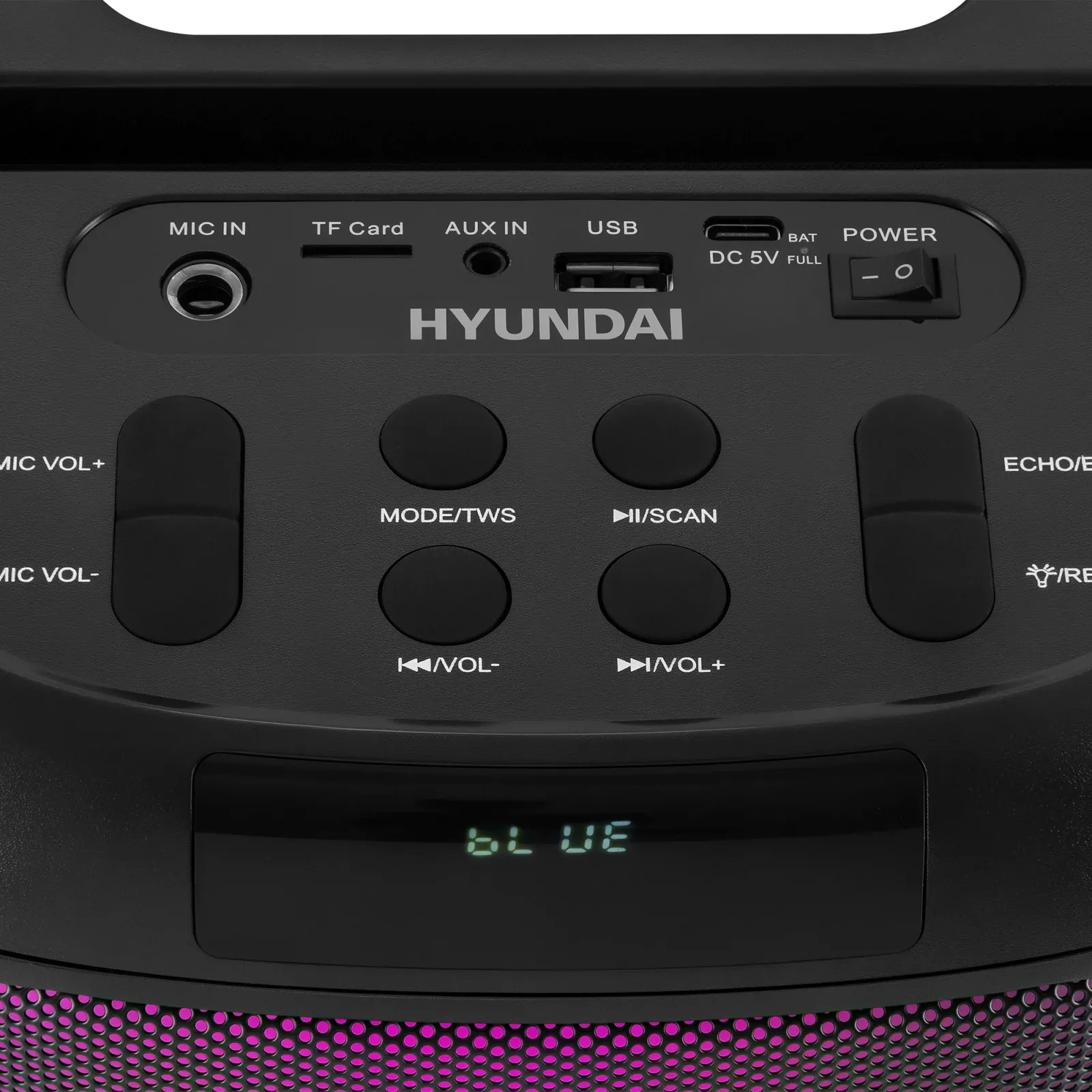 Минисистема Hyundai H-MC1231 черный 40Вт FM USB BT micro SD - фото 5