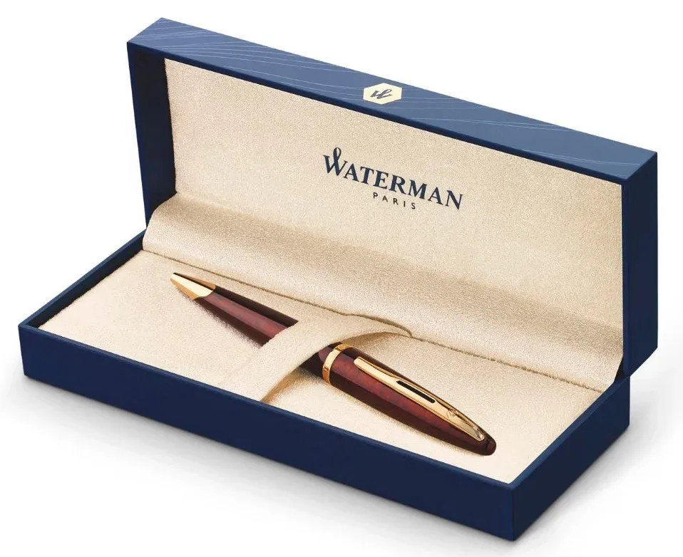 Ручка шариков. Waterman Carene 21104 S0700940 Amber GT M син. черн. подар.кор. - фото 4